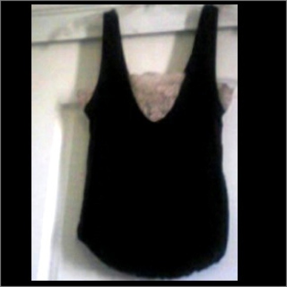 {•}Black & Beige laced Cami Tank