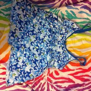 blue butterfly baby doll tank top aeropostale