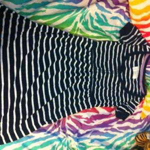navy blue & white striped henley dress Aeropostale