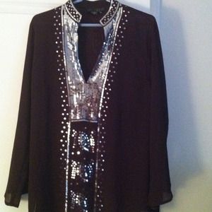 💢SOLD💢 Sheer embellished tunic