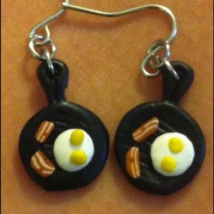 frying pan earrings