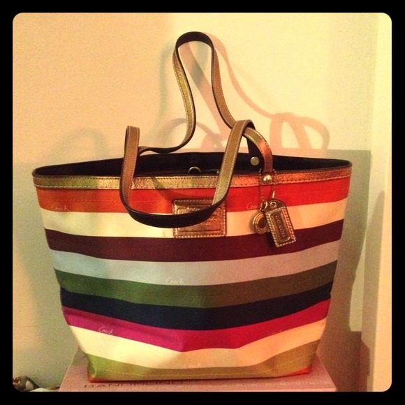 Coach Multicolor Tote!