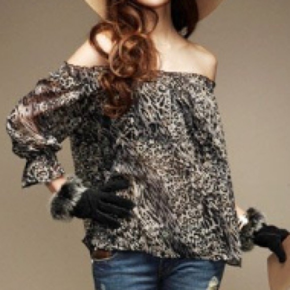 Sold Leopard Chiffon Top 