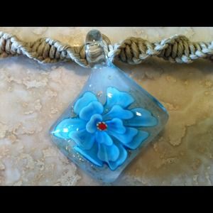 Twisted Flower Hemp Necklace
