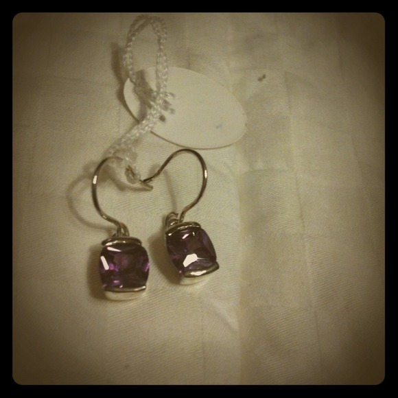 Purple earrings hooks