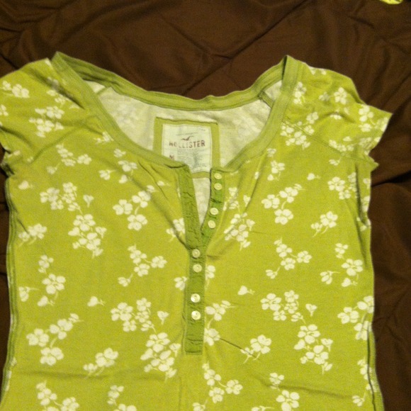 Green flowered shirt