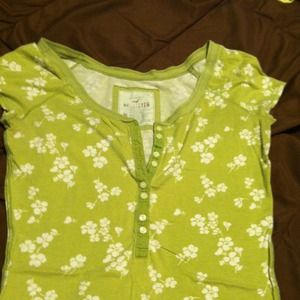 Green flowered shirt