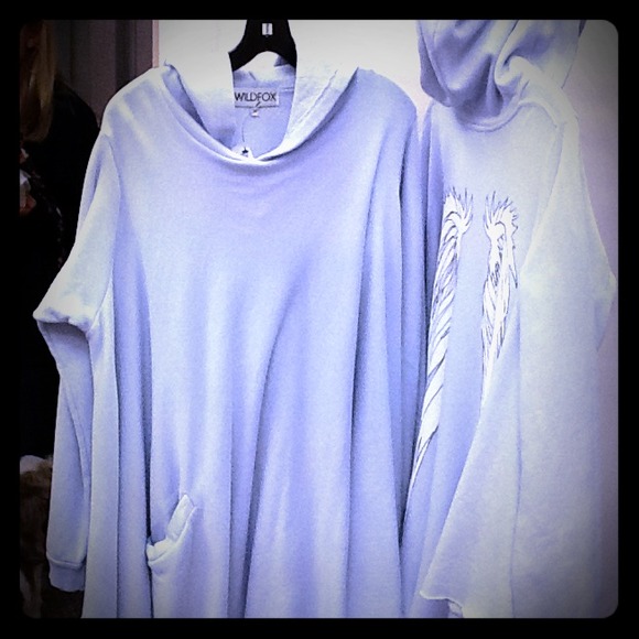 French Terry oversized hooded sweatshirt