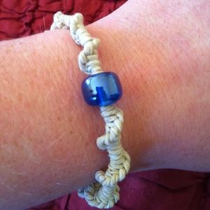 Skinni Mini Blu Hemp Bracelet