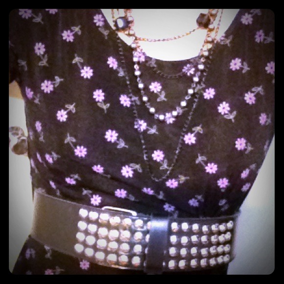 Black floral print dress!