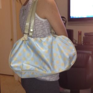 BCBG GIRLS beige/baby blue bag.