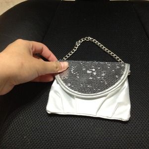 Sliver/Sequined Baby Clutch.