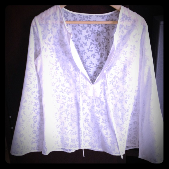 Banana Republic Breezy White tunic top