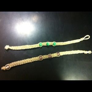 Customized 3 Bead Handmade Hemp Bracelet