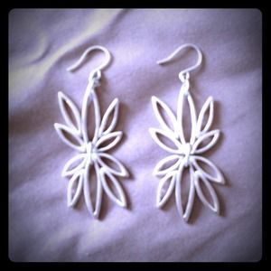 Silver petal earrings!