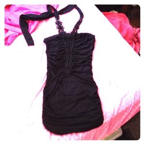 SEXY black halter dress