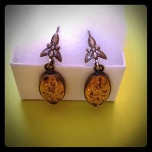 Pretty antique amber earrings