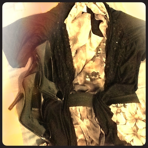 Small black cardigan!