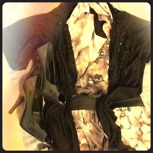 Small black cardigan!