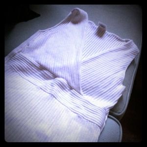 sleeveless white cotton top