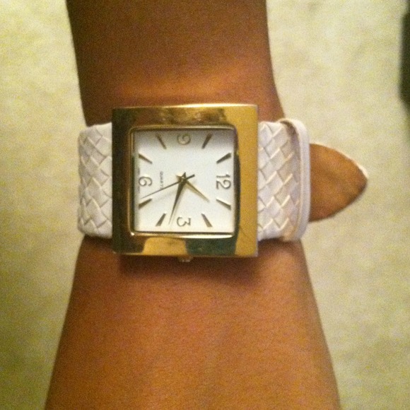 @Binderz Bundle White & Gold watch & wedge