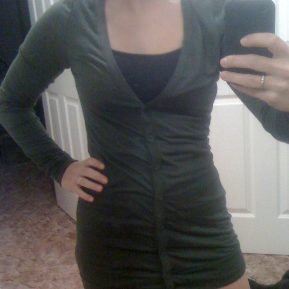 SOLD Olive green button down shirt