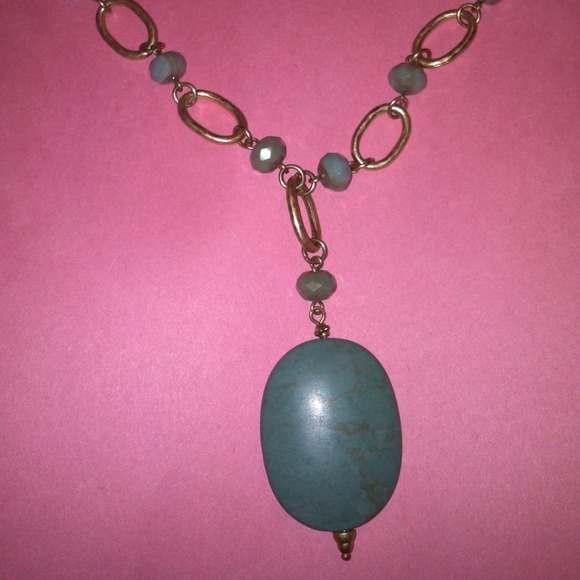 Classic turquoise & gold necklace