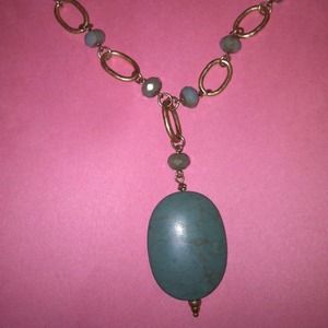 Classic turquoise & gold necklace