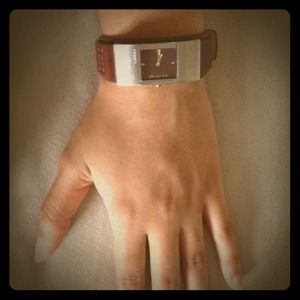 Leather Fossil analogue watch
