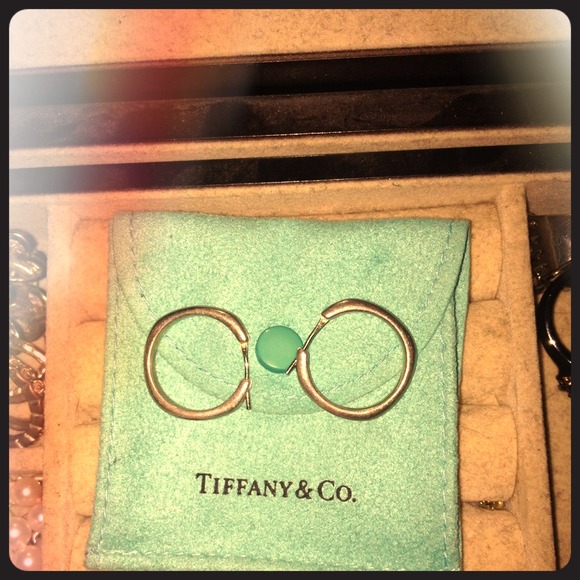 Sterling silver small hoop Tiffany & Co. Earrings