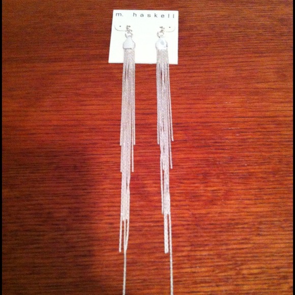 Long Silver Earrings