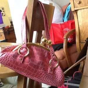***SOLD***Pink croc Pocketbook