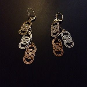 Tri Color drop earrings
