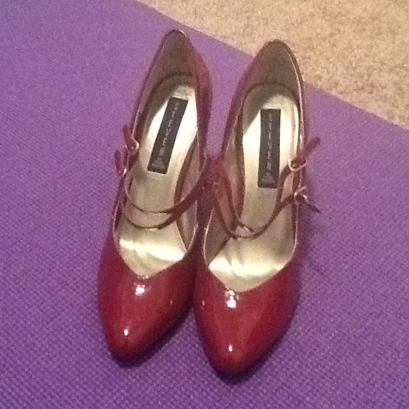 Steven by Steve Madden Shoes - Red Two Strap Steven by Steve Madden Pumps
