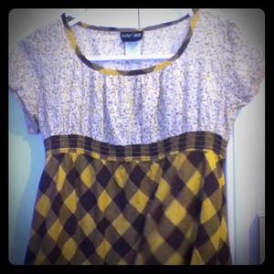 Yellow and plaid adorable shirt