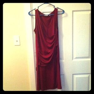 Maroon fitted dress