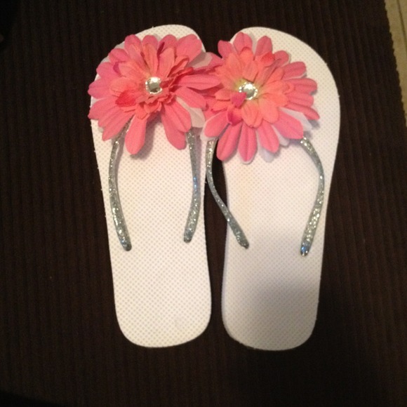 Never worn flower sandals!