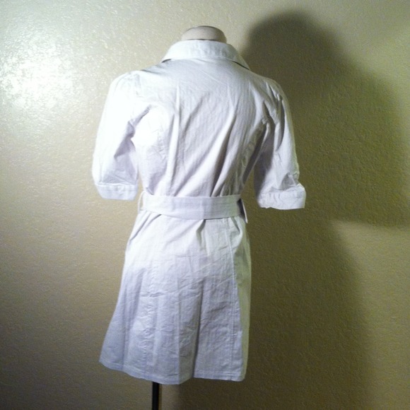 🎀Sold🎀White Button Down Shirt Dress - Picture 2 of 2
