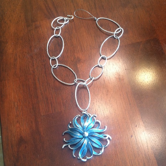 Turquoise & Silver custom made necklace