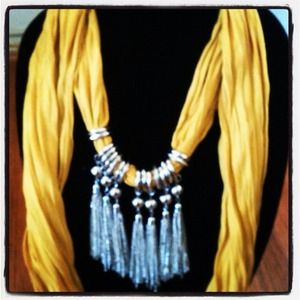 Charm Scarf in Yellow