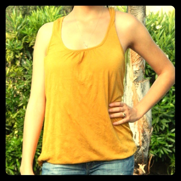 Mustard yellow muscle shirt - Picture 1 of 1