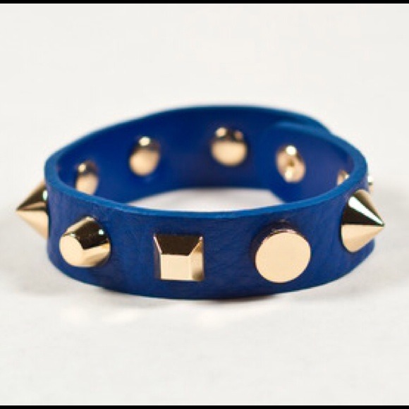 Jewelry - ❌reserved❌Stud genuine leather bracelet - blue