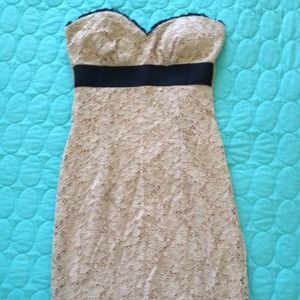 Lace strapless dress