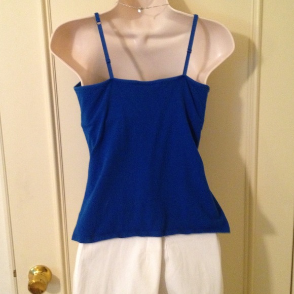 Cute royal blue express tank,adj straps,builtnbra - Picture 3 of 3