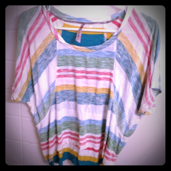Multicolor Striped Crop Top