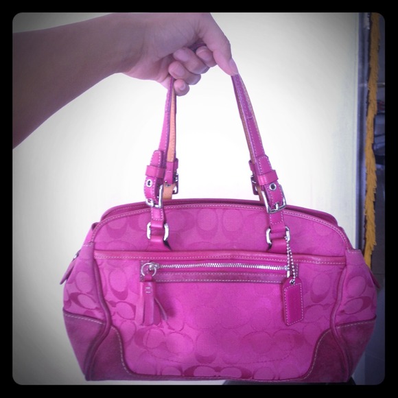 Hot pink coach purse