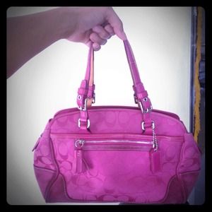 Hot pink coach purse