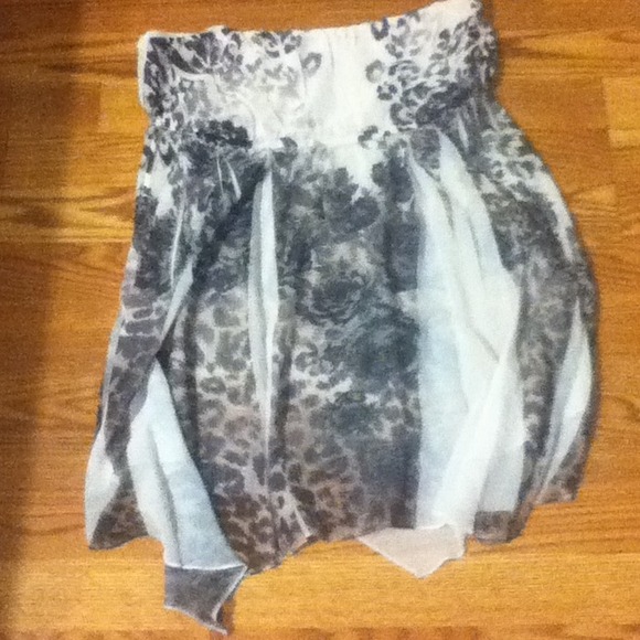 Sheer light pink and cheetah print top