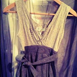 Dresses & Skirts - Gray & denim dress Dresses & Skirts - Gray & denim dress