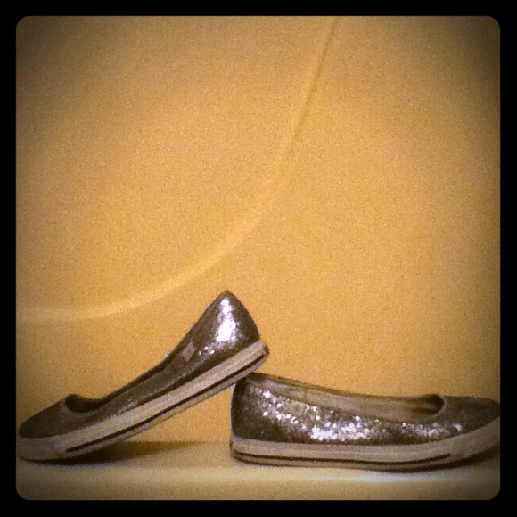 Sequined Converse flats